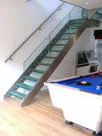 Bespoke stainless steel and glass staircase